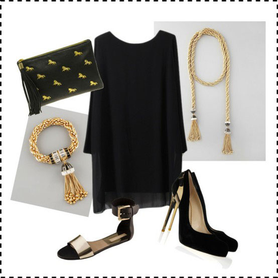 Black and Gold Equestrian Style